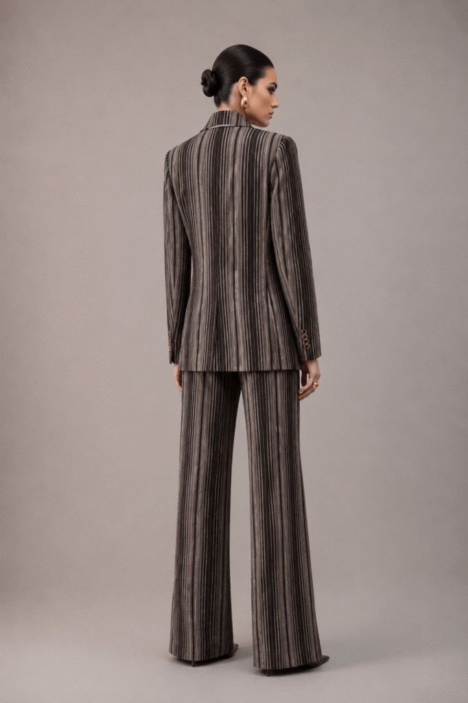 Suit Lyra Brown & Cream Stripe